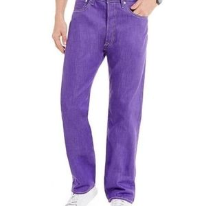 Levi's 501 Raw Unwashed Shrink To Fit Joker Purple